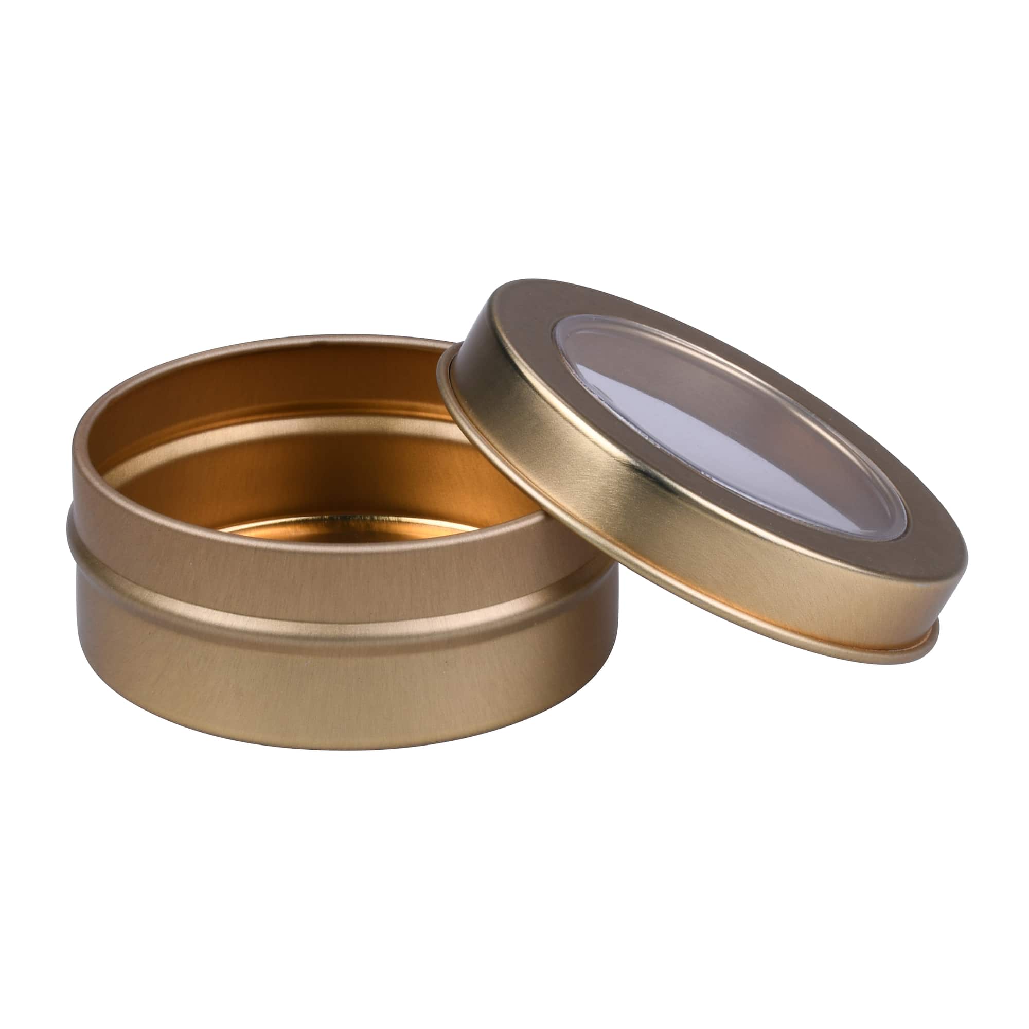2.5" Gold Round Tin Favor Boxes, 20ct. by Celebrate It™